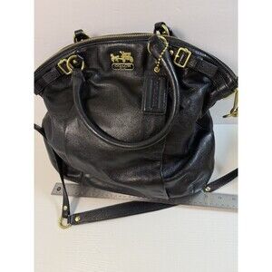 Coach Madison Lindsey 18641 Convertible Black Leather Shoulder Bag 2012